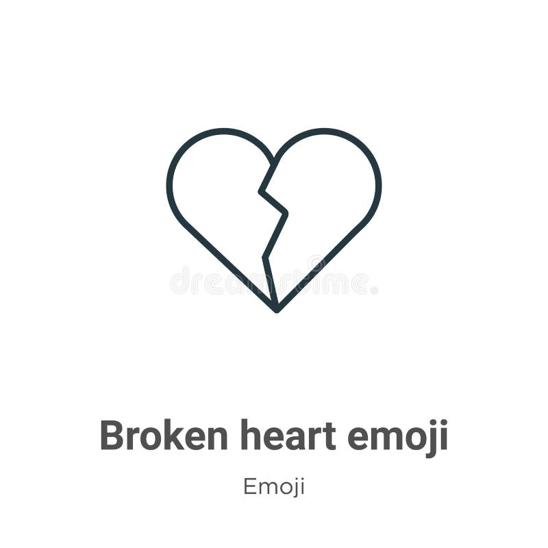 Broken heart emoji stock illustrations â broken heart emoji stock illustrations vectors clipart