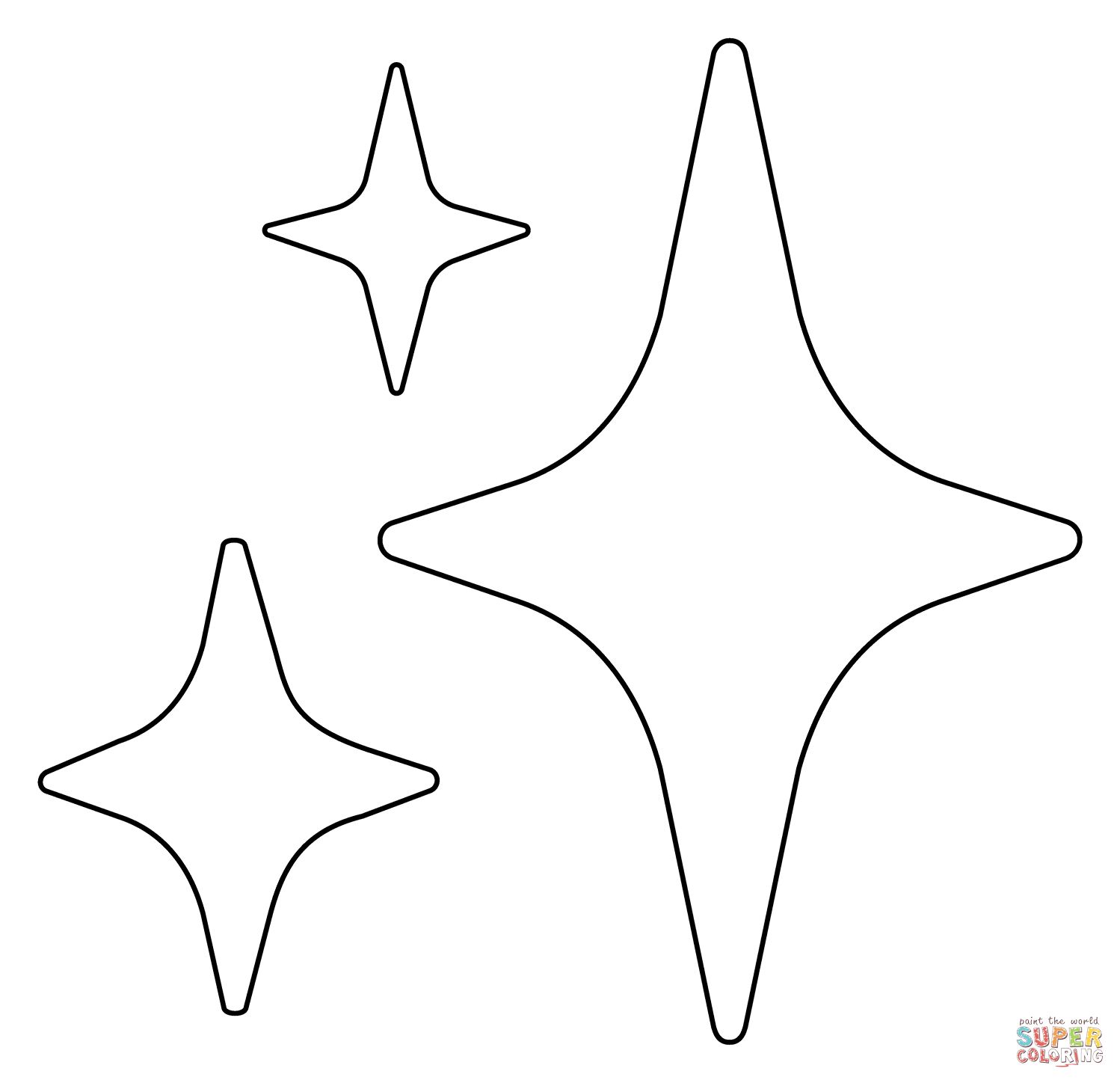 Sparkles emoji coloring page free printable coloring pages