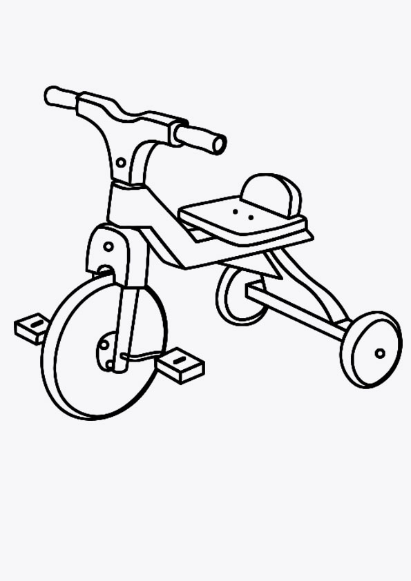 Coloring pages printable tricycle coloring page for kids