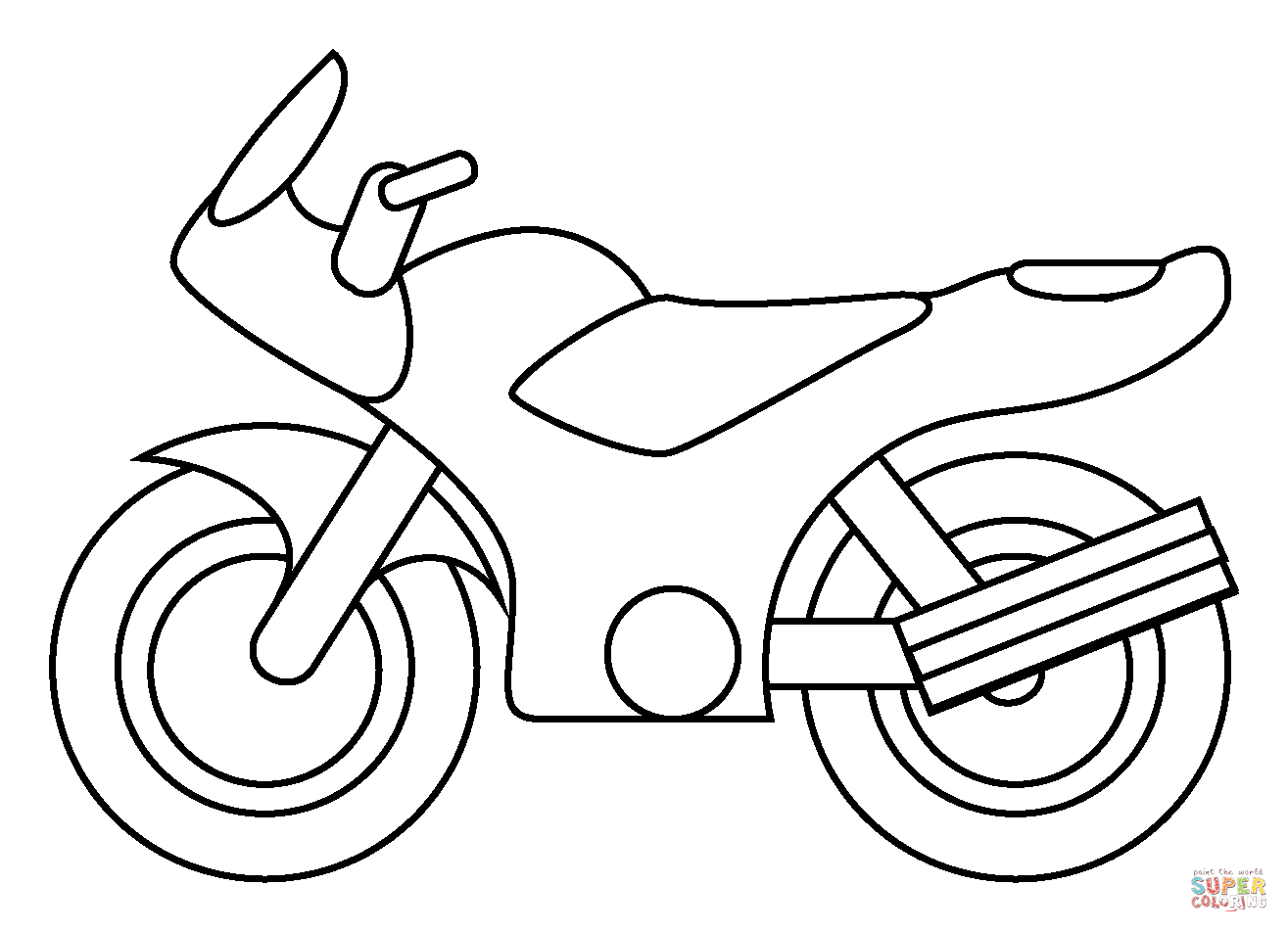Motorcycle emoji coloring page free printable coloring pages