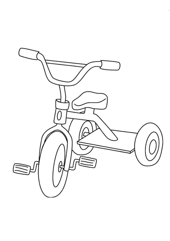 Coloring pages tricycle coloring page for kids