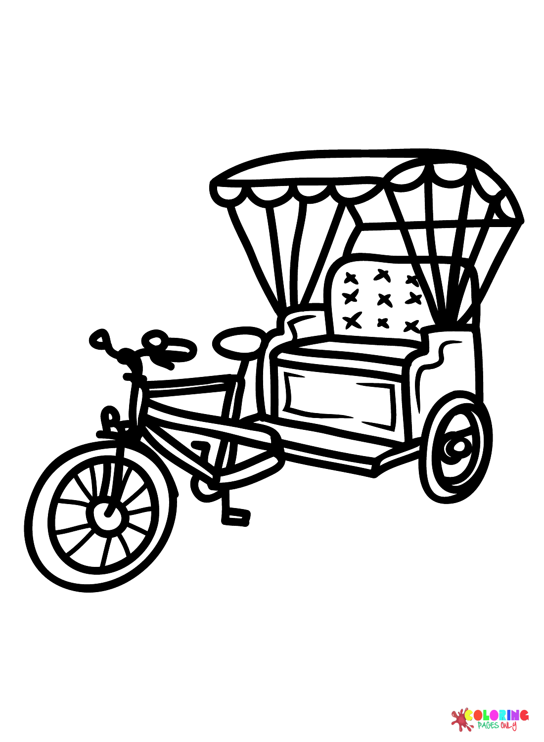Tricycle coloring pages