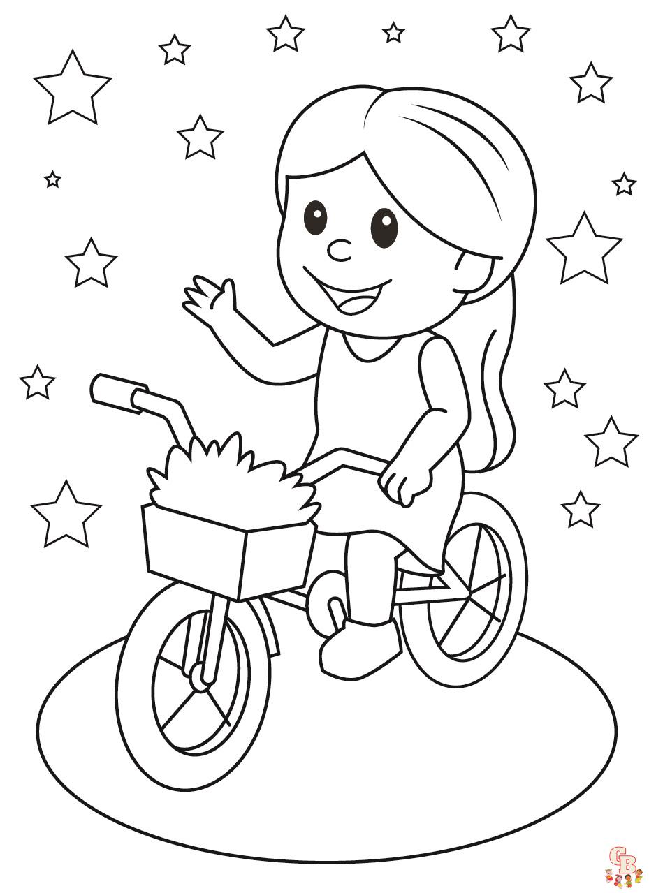 Discover the cute bicycle coloring pages for kids