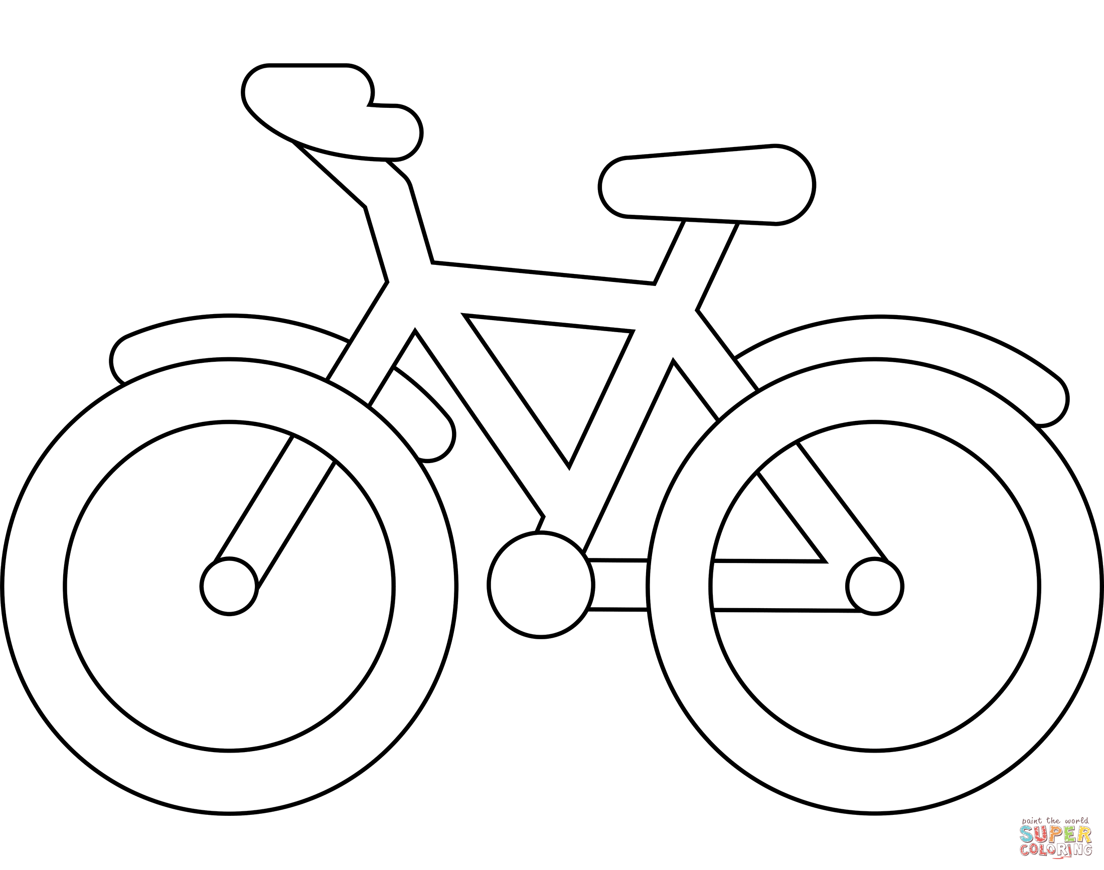 Bicycle emoji coloring page free printable coloring pages