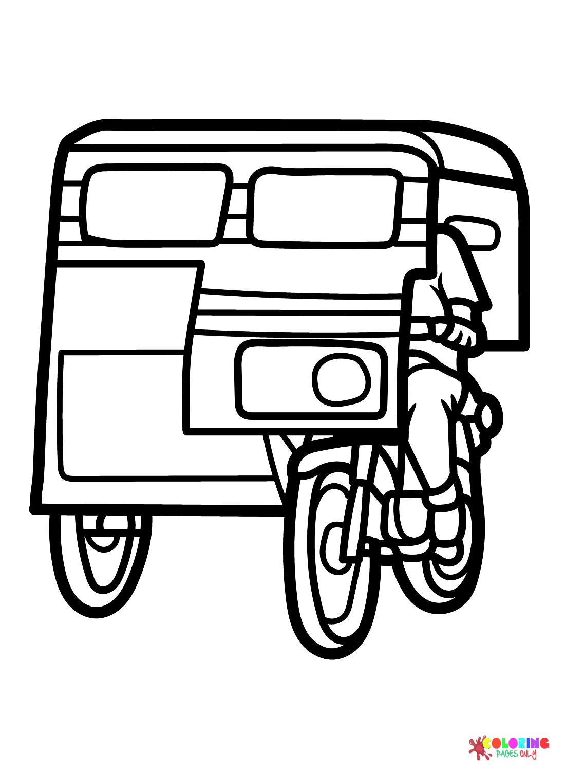 Tricycle coloring pages printable for free download