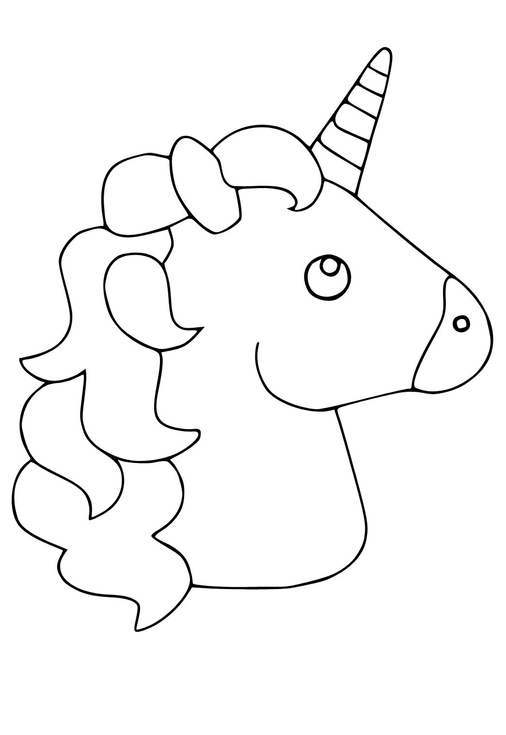 Free printable emoji unicorn coloring page for adults and kids