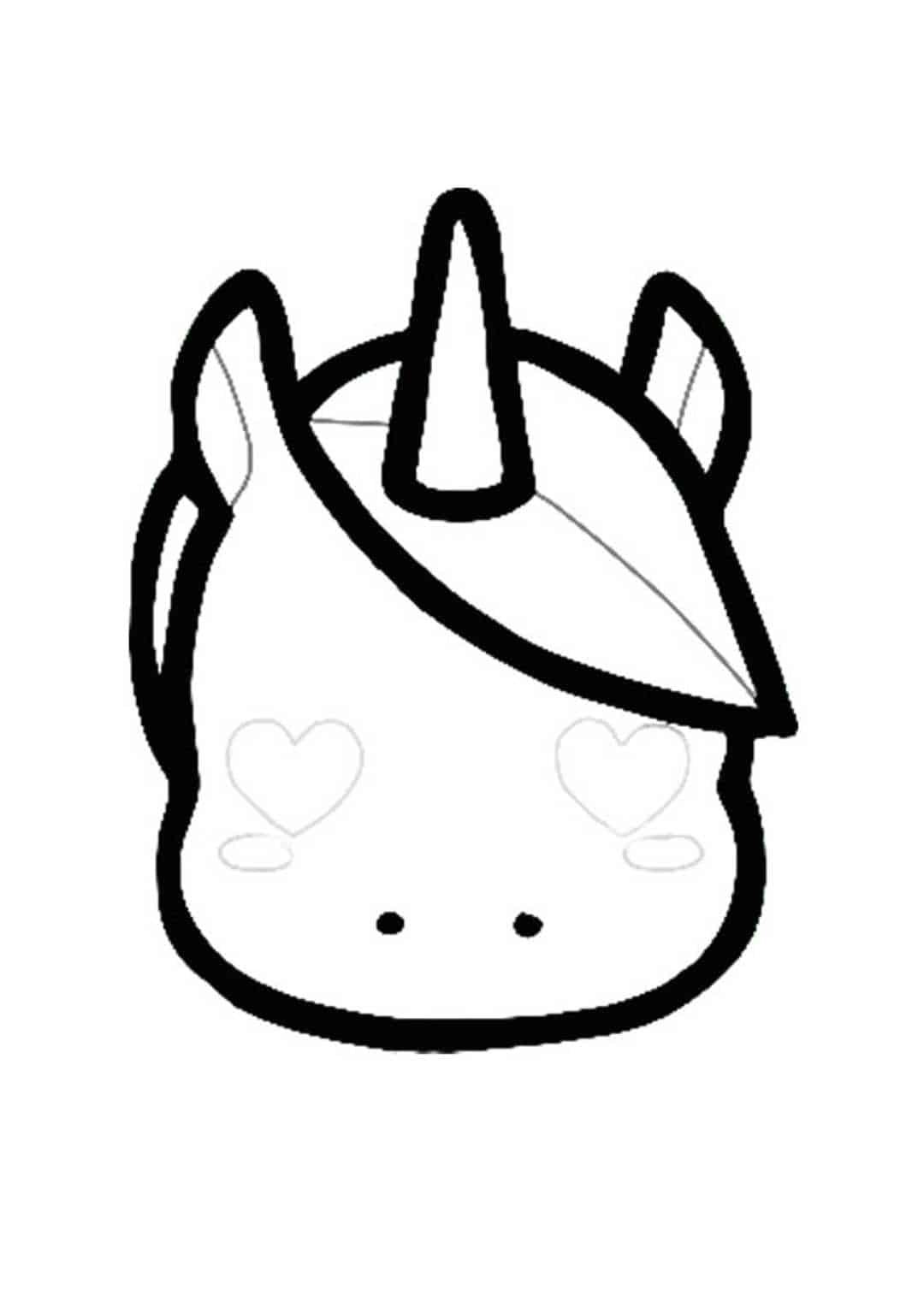 Unicorn emoji coloring pages