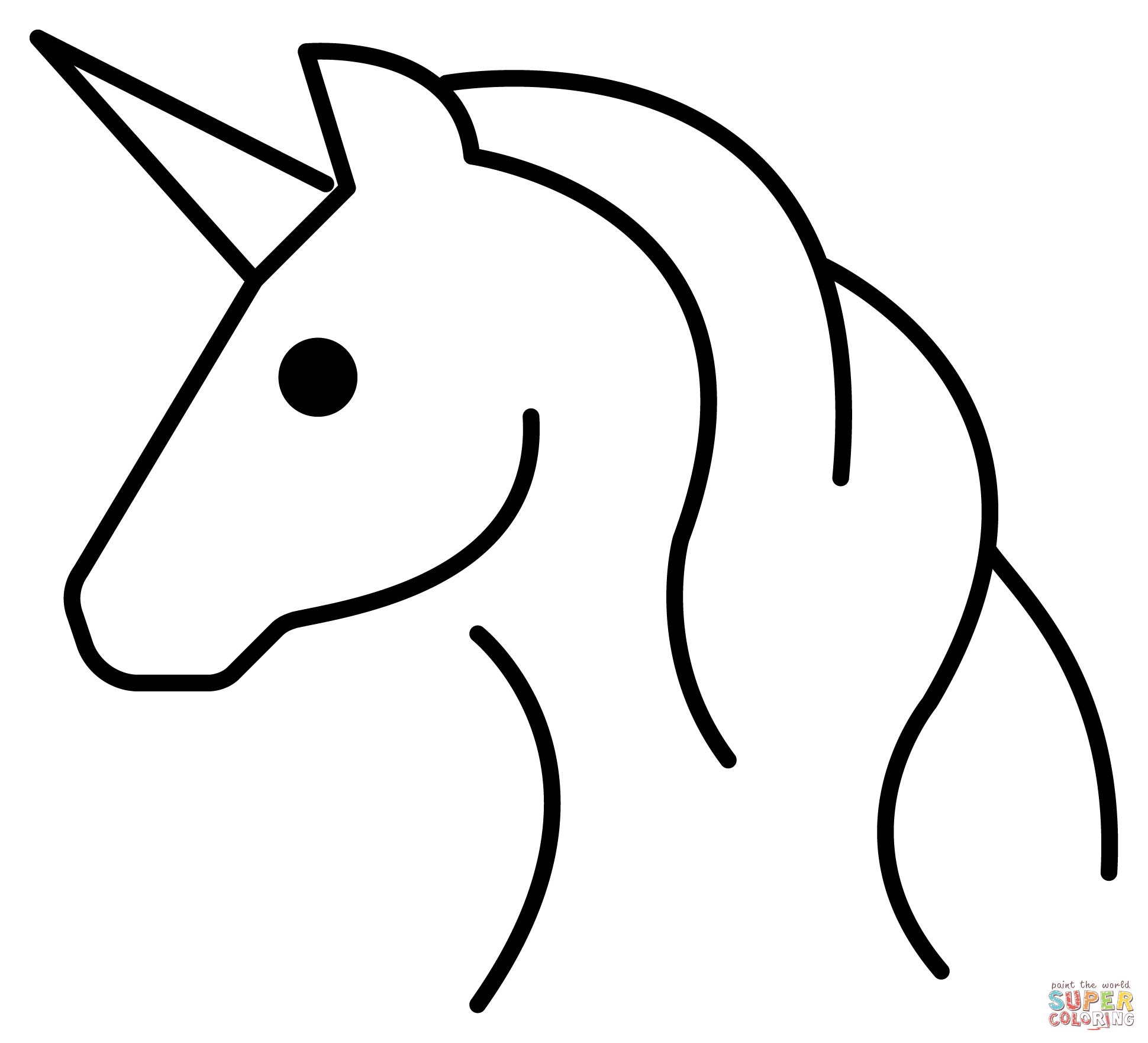 Unicorn emoji coloring page free printable coloring pages