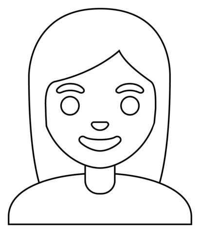 Woman red hair emoji coloring page free printable coloring pages