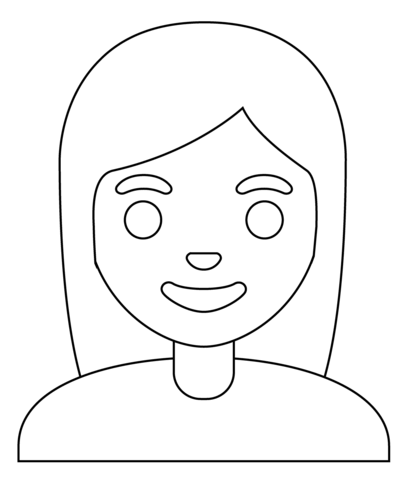 Woman red hair emoji coloring page free printable coloring pages