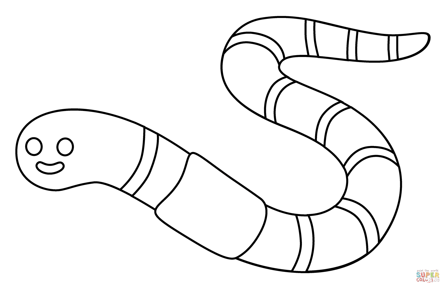 Worm emoji coloring page free printable coloring pages