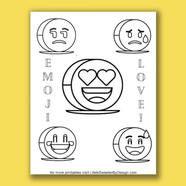 Free emoji coloring pages