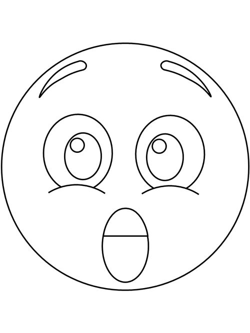 Surprised emotion emoji coloring pages emotion faces printable coloring pages