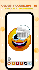 Emoji pixel art coloring book