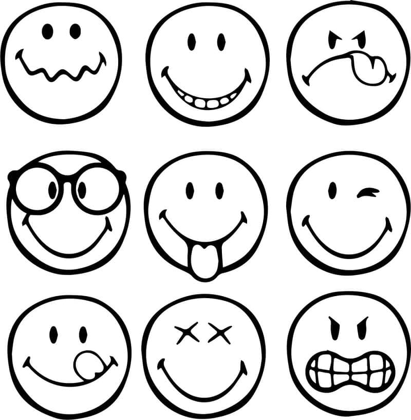 Emoji coloring pages