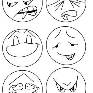 Emotions coloring pages printable for free download