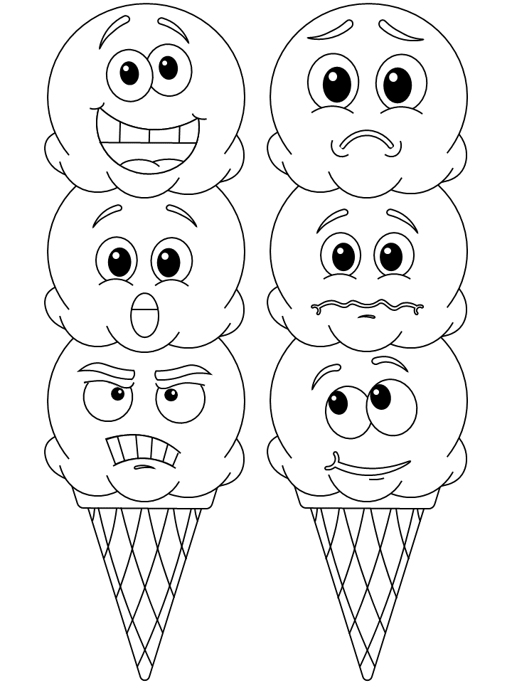 Emotions coloring pages printable for free download