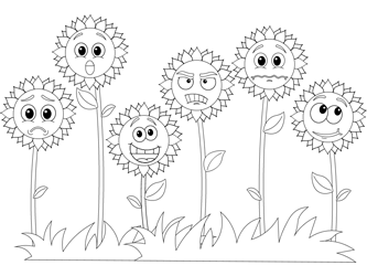 Emotion coloring pages