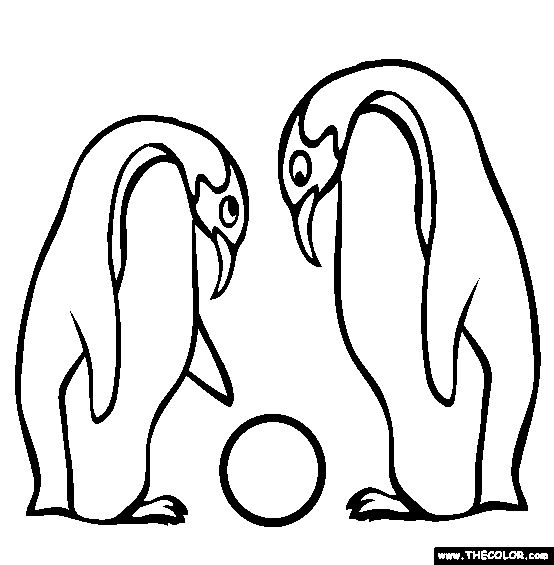 Eperor penguin online coloring page