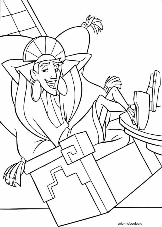 The emperors new groove coloring page