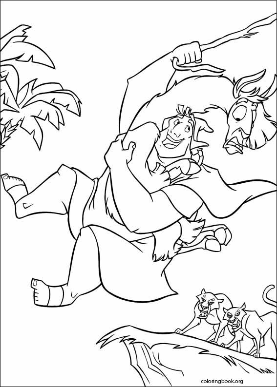 The emperors new groove coloring page