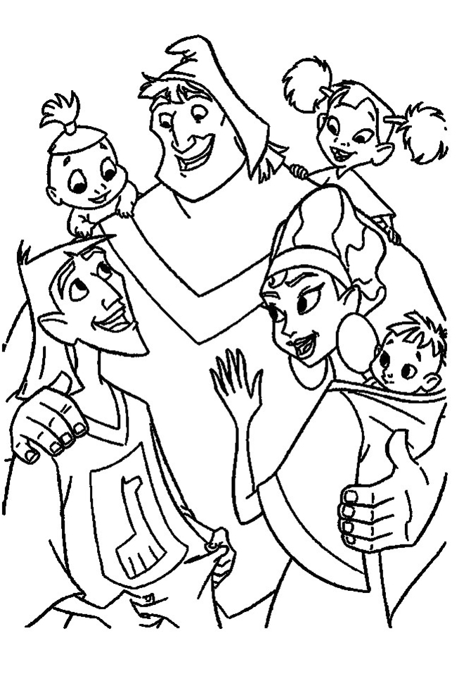 Emperors new groove coloring pages