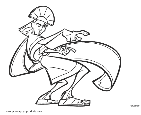 The emperors new groove coloring pages