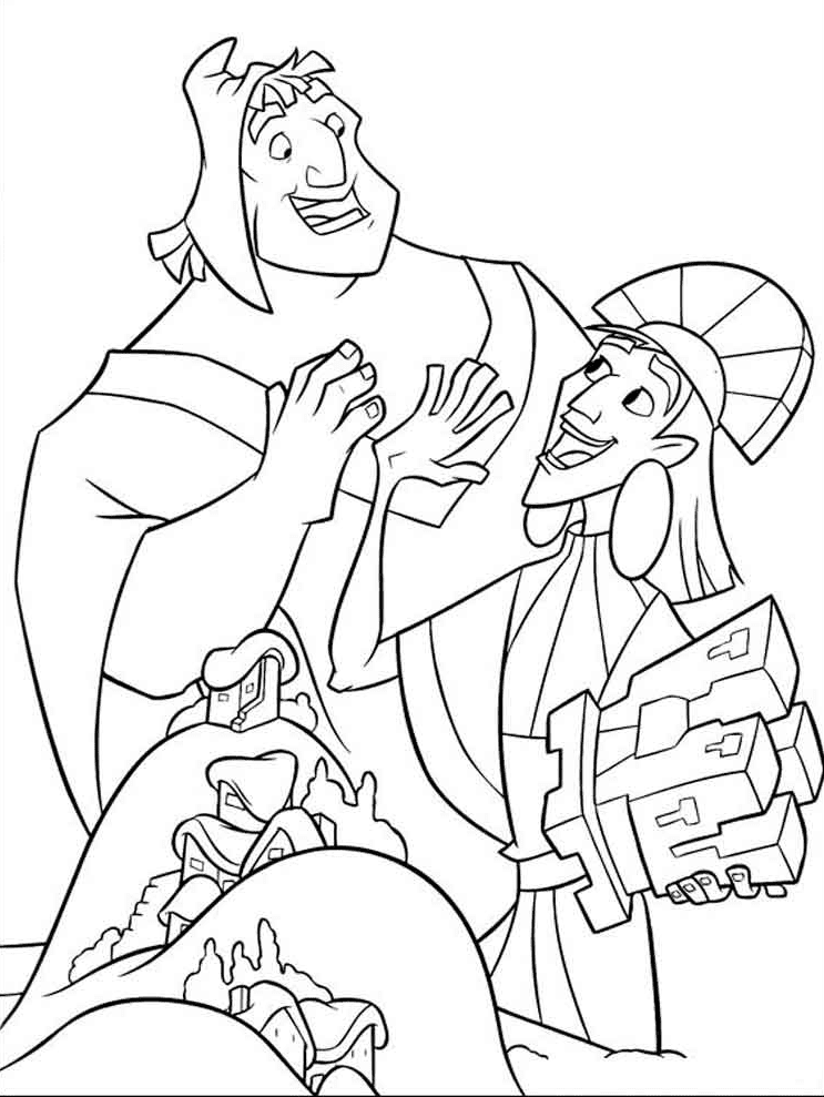 Emperors new groove coloring pages printable for free download