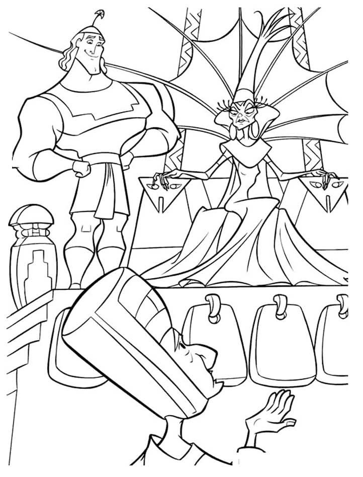 Emperors new groove coloring pages