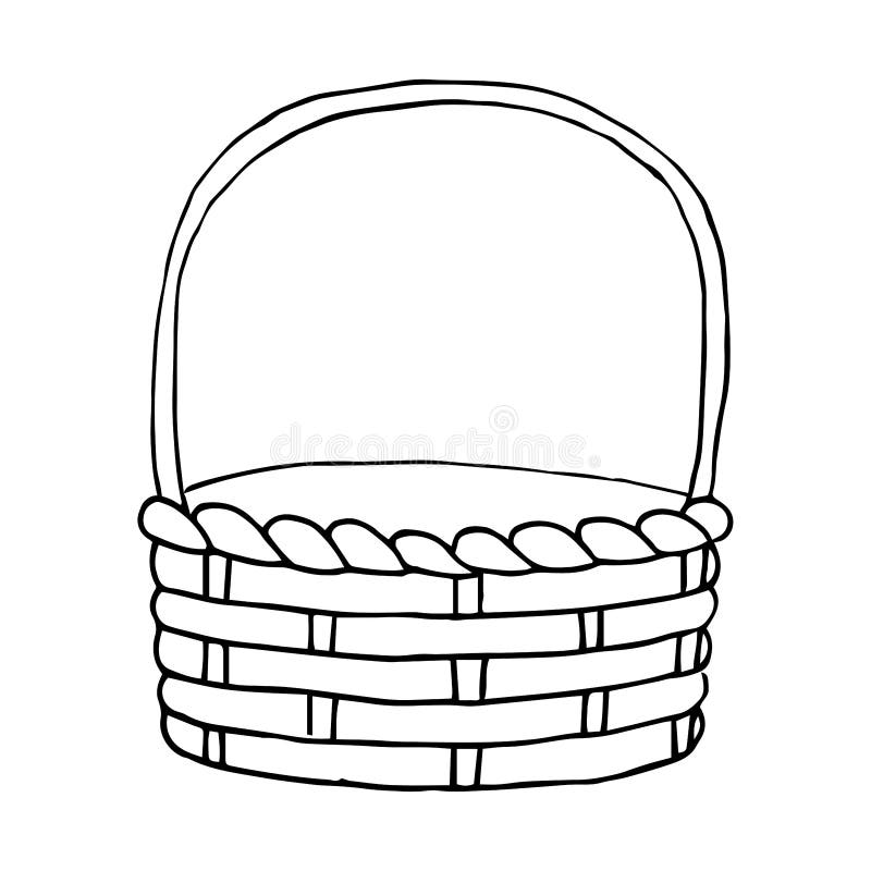 Empty basket coloring stock illustrations â empty basket coloring stock illustrations vectors clipart