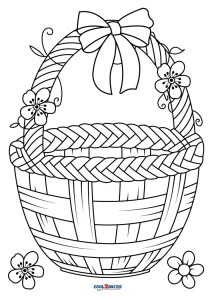 Free printable easter basket coloring pages for kids