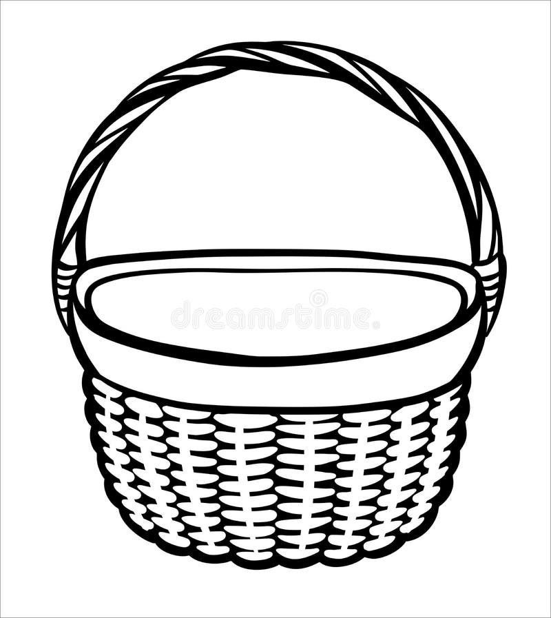 Empty basket coloring stock illustrations â empty basket coloring stock illustrations vectors clipart