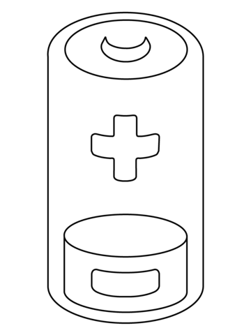 Low battery emoji coloring page free printable coloring pages
