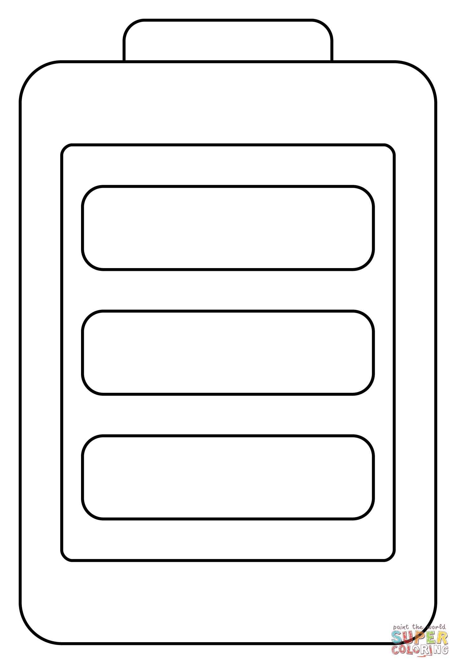 Battery coloring page free printable coloring pages