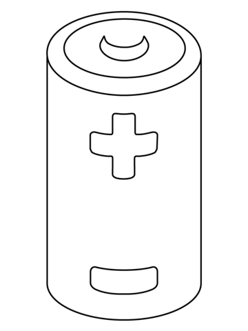 Battery emoji coloring page free printable coloring pages