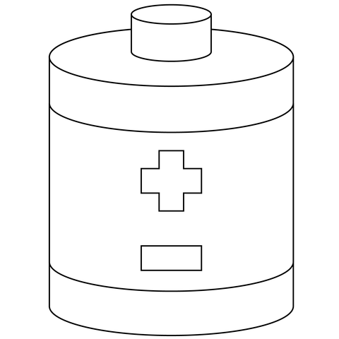Battery emoji coloring page free printable coloring pages