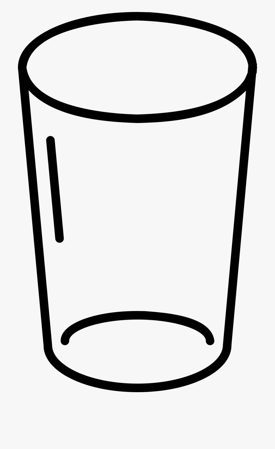 Empty glass clipart black and white