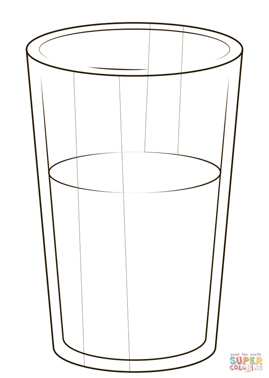 Glass of water coloring page free printable coloring pages