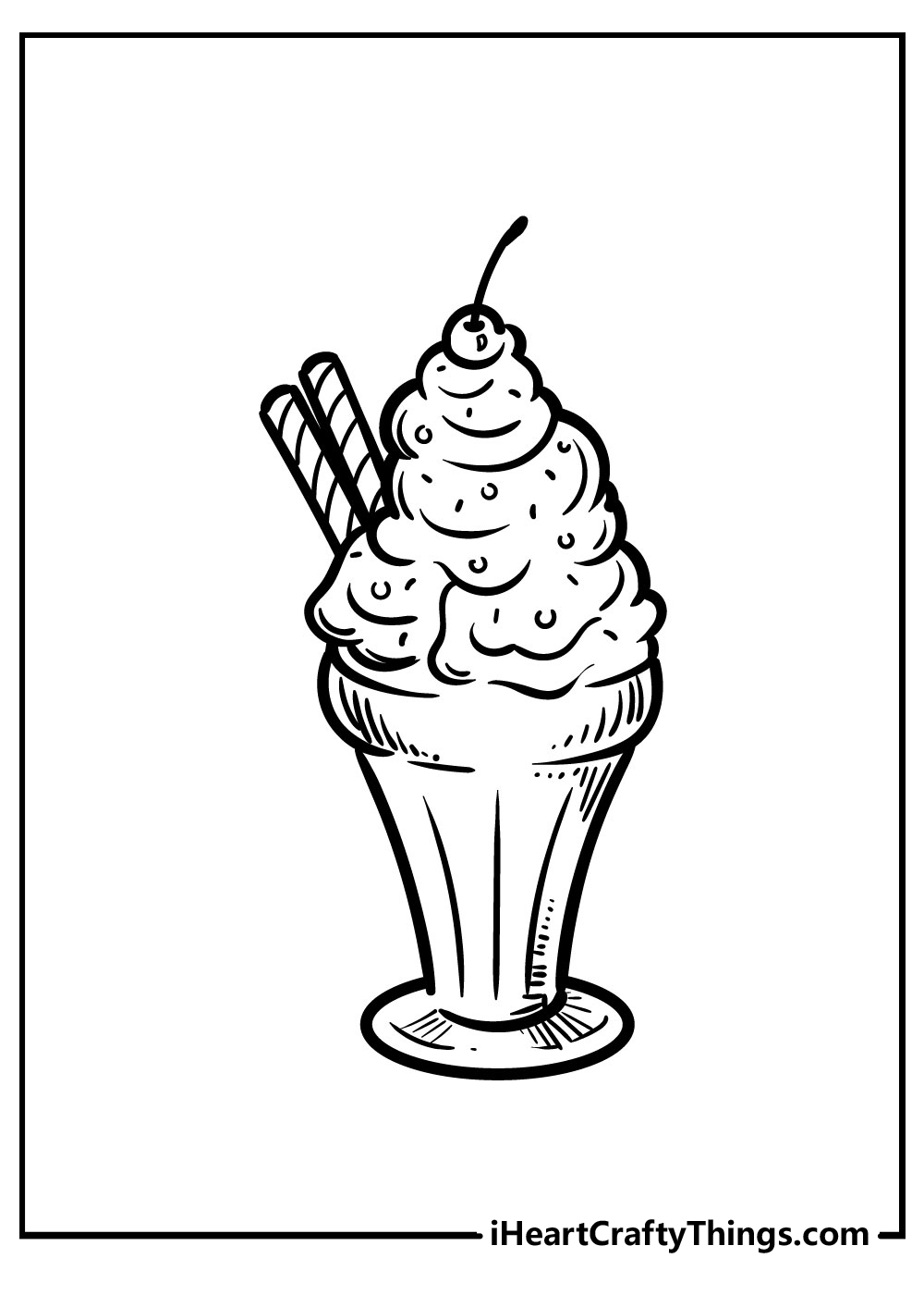 Ice cream coloring pages free printables