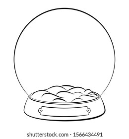 Best empty snow globe coloring page royalty