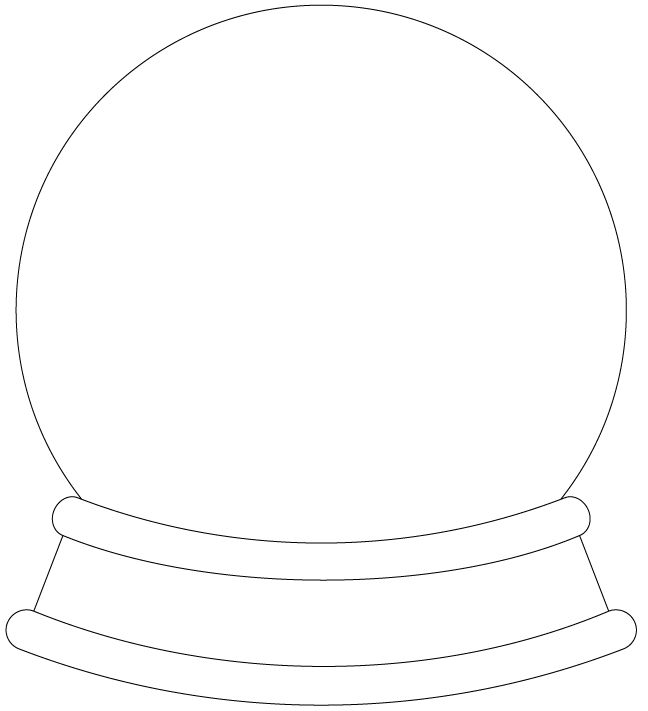 Snowglobe coloring pages