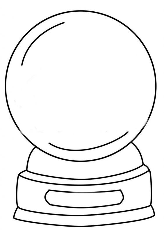 Snowglobe coloring pages