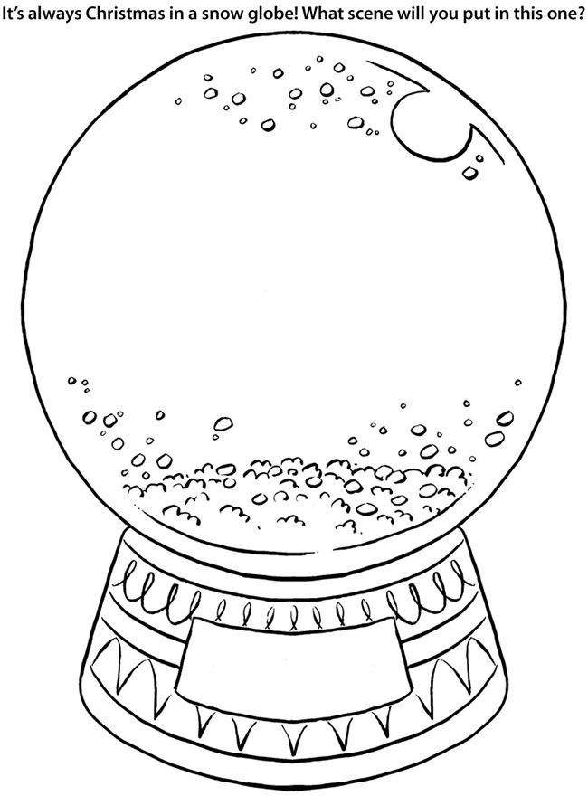 Snowglobe coloring pages