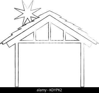 Wooden hut house manger design image stock vector image art