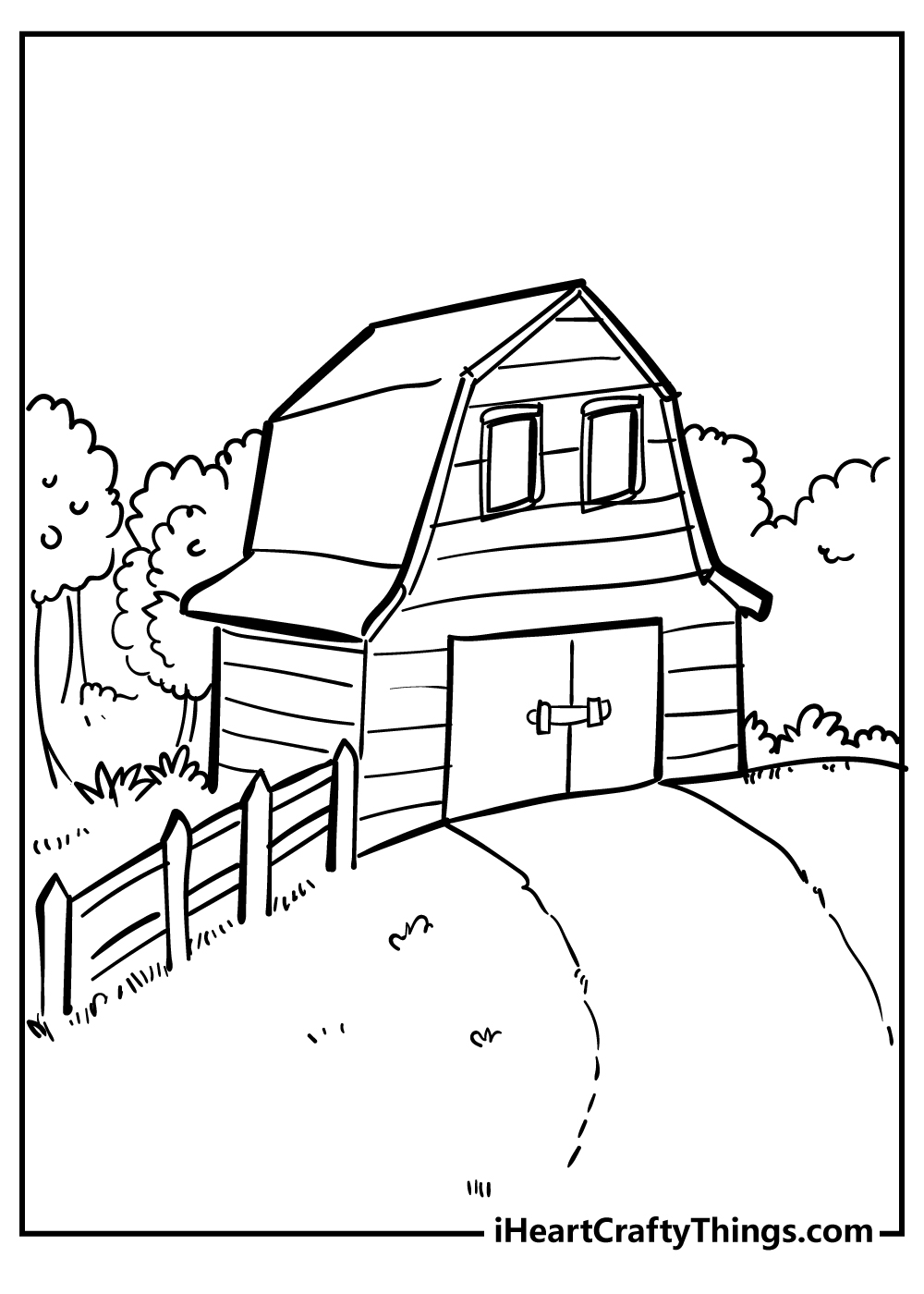 Barn coloring pages free printables