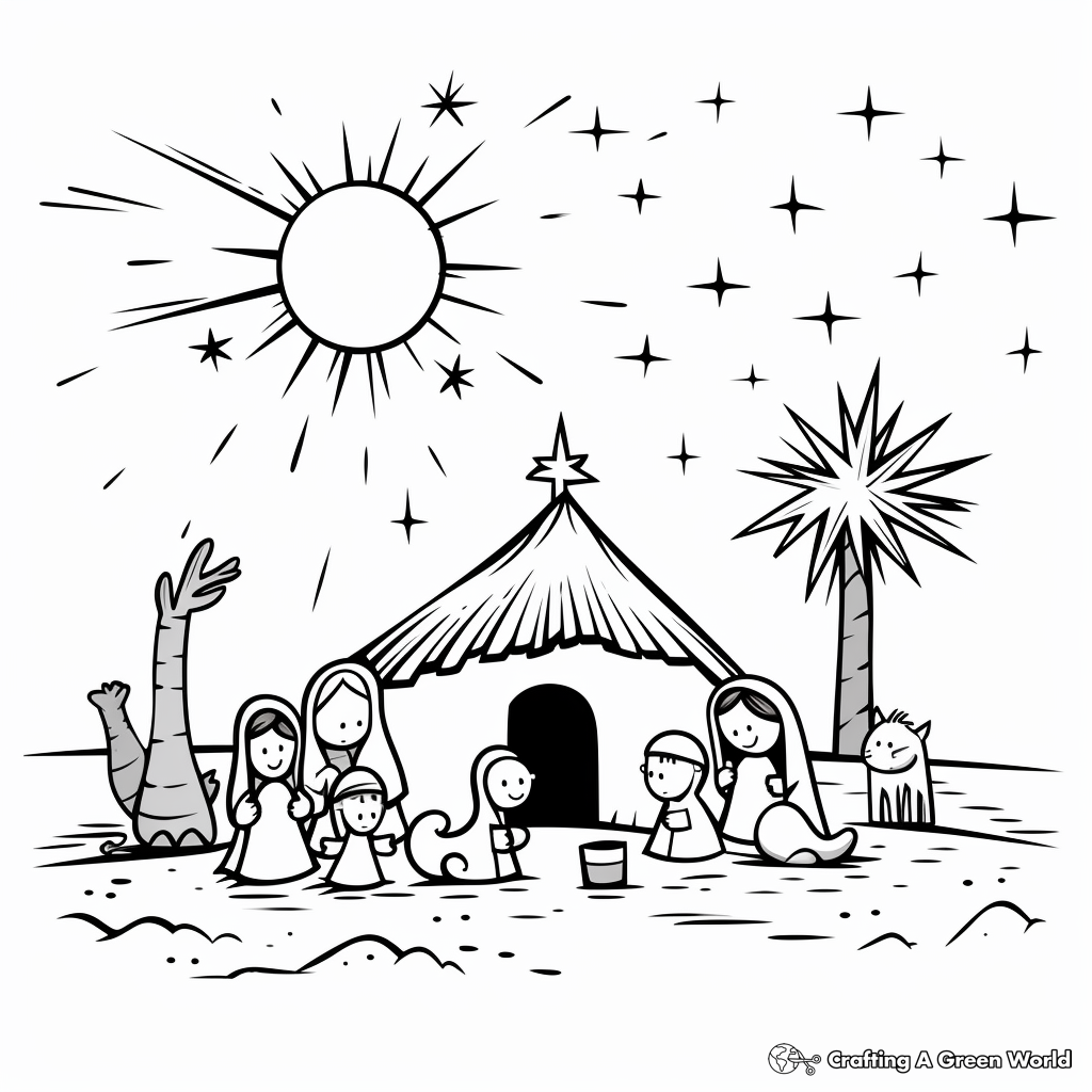 Christian christmas coloring pages