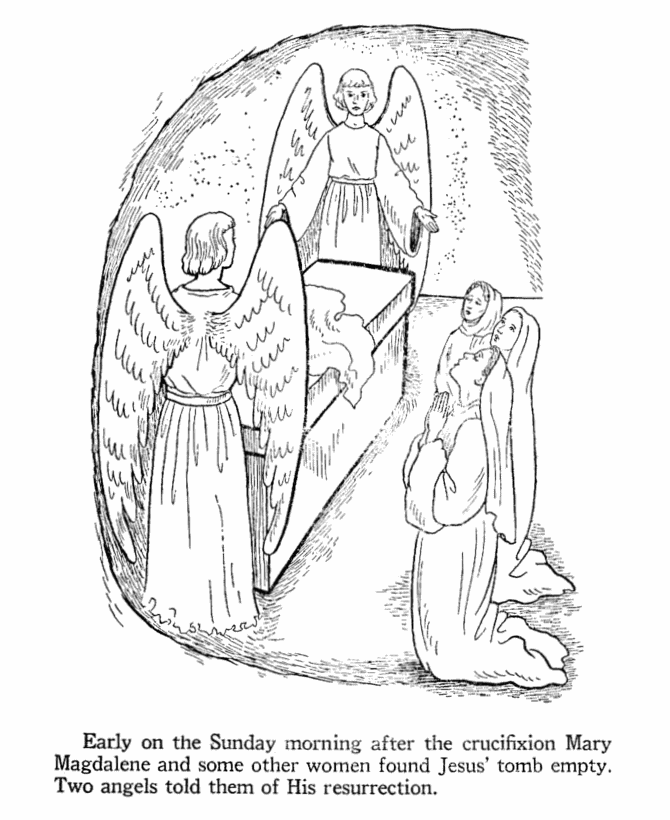 Bible easter coloring pages