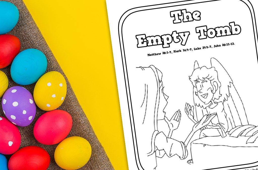 The empty tomb printable coloring page â