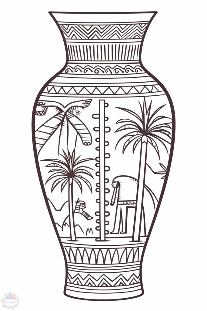 Vase coloring pages