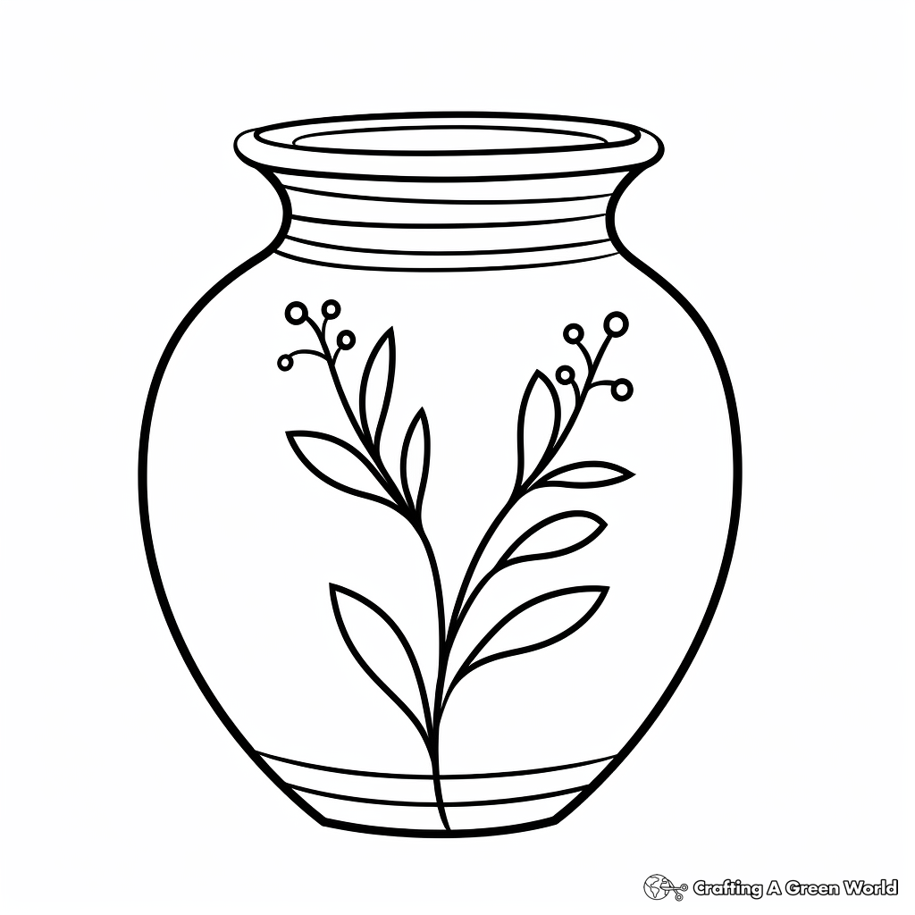 Empty vase coloring pages